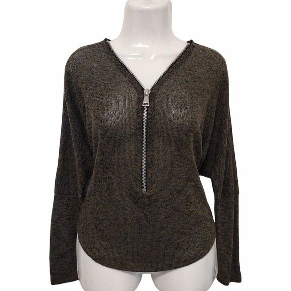 Hippie Love - Zipped Knit Long Sleeves Shirt - Picture 1 of 12